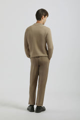 Pantaloni chino in tessuto tecnico|Colore:Cammello