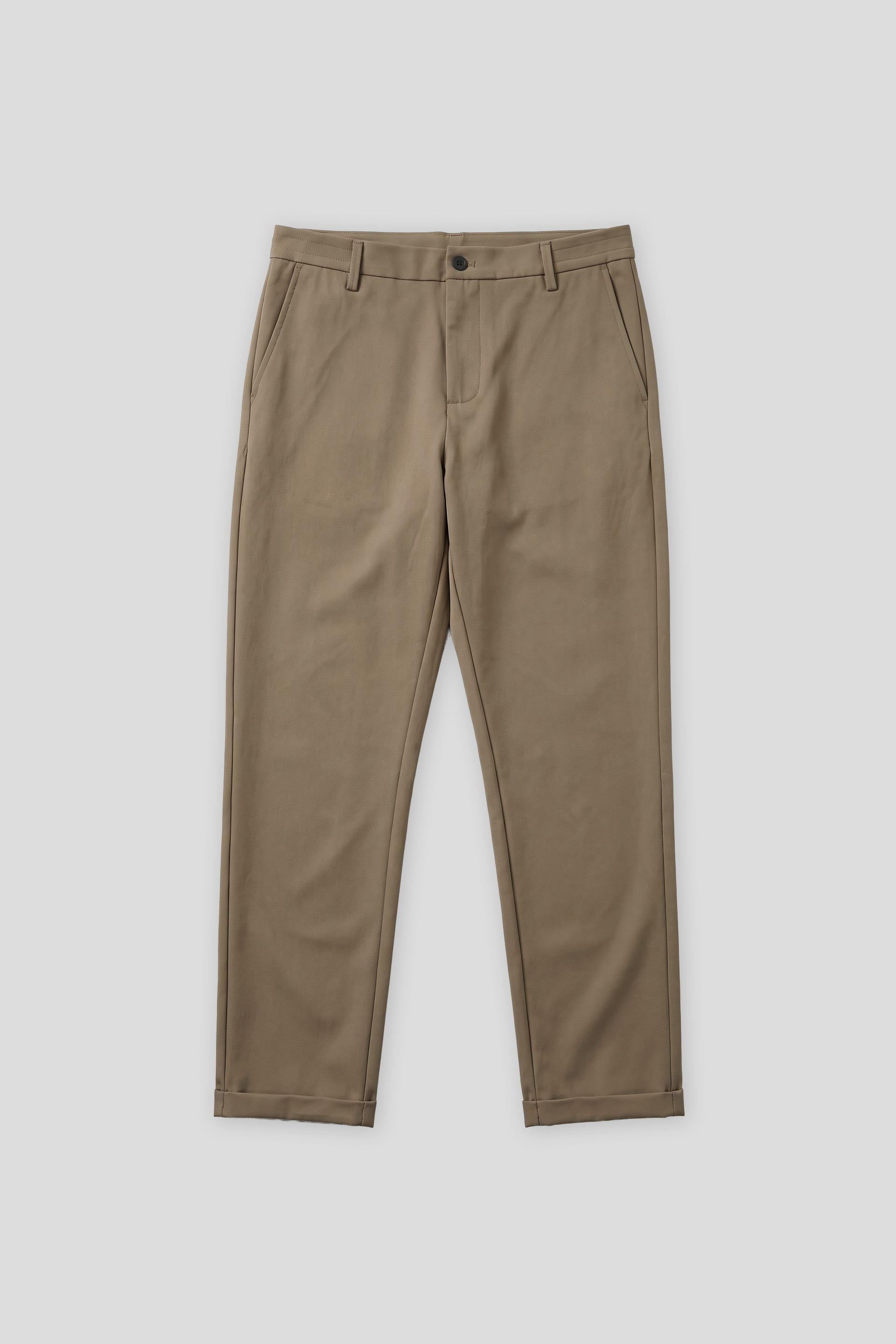 Pantaloni chino in tessuto tecnico|Colore:Cammello