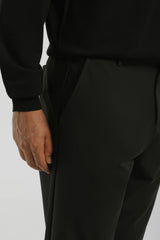 Pantaloni chino in tessuto tecnico|Colore:Nero