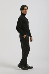 Pantaloni chino in tessuto tecnico|Colore:Nero