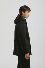 Cappotto con cappuccio|Colore:Nero