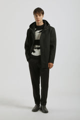 Cappotto con cappuccio|Colore:Nero
