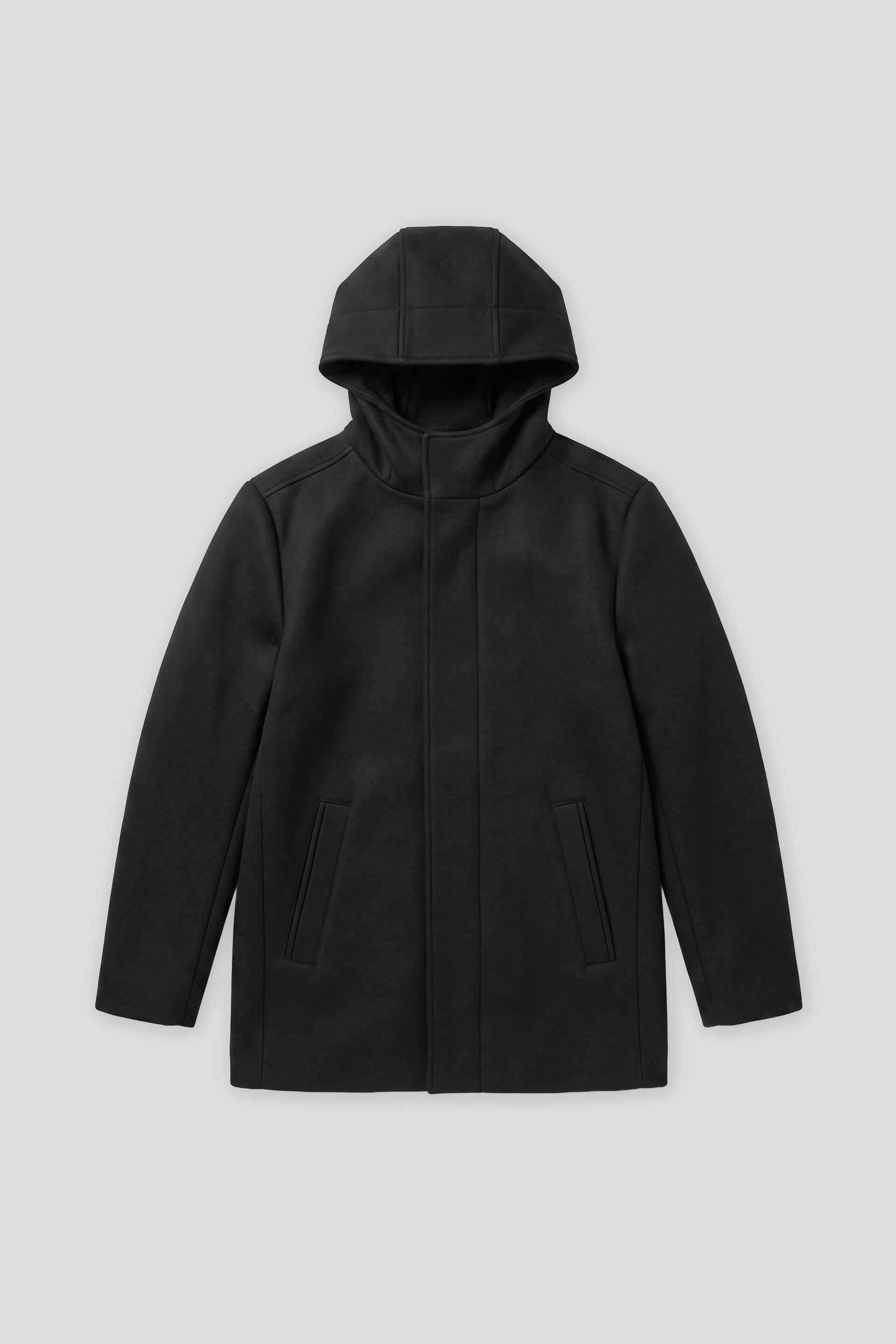 Cappotto con cappuccio|Colore:Nero