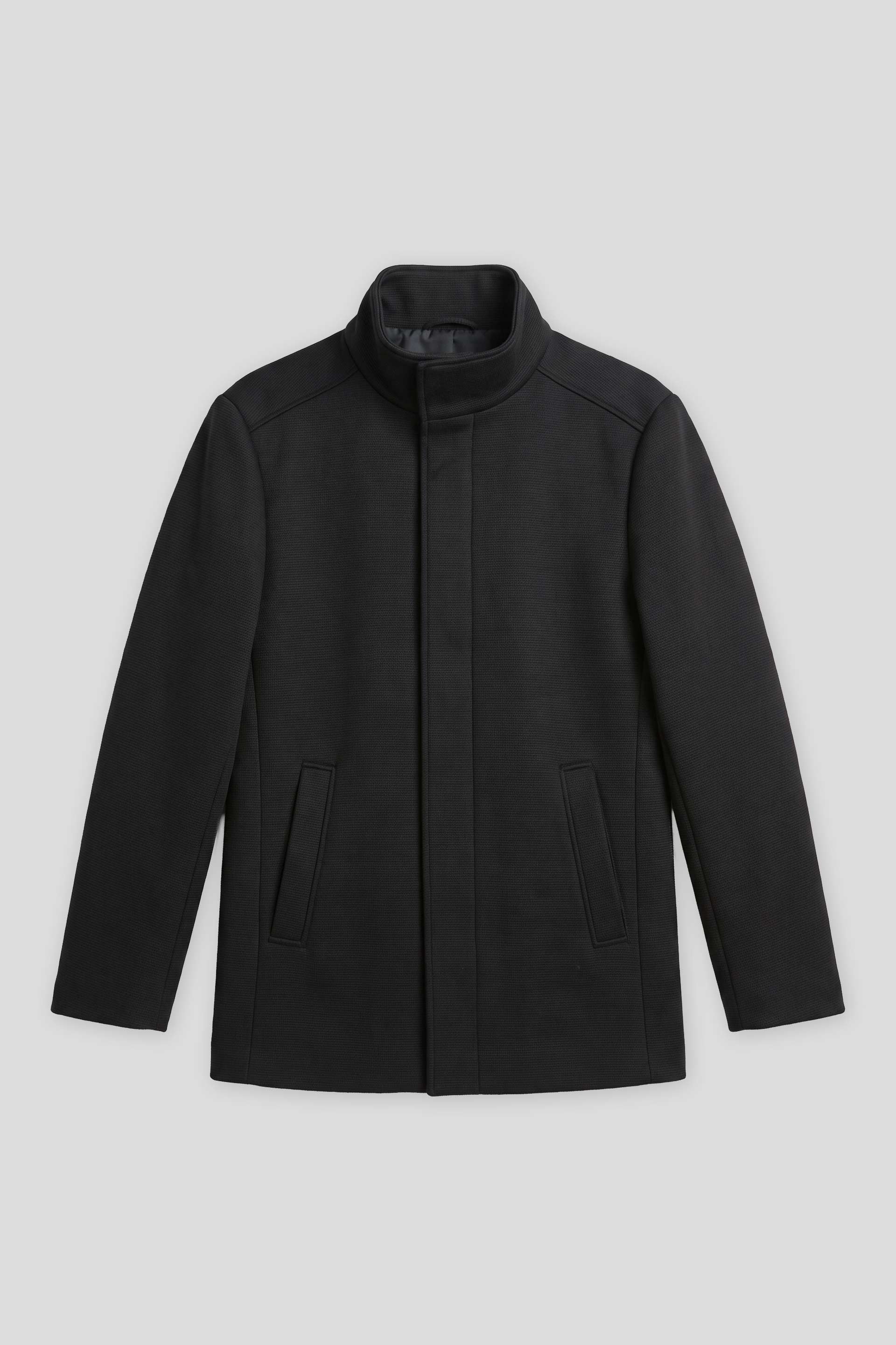 Cappotto corto con collo lupetto|Colore:Nero