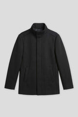 Cappotto corto con collo lupetto|Colore:Nero