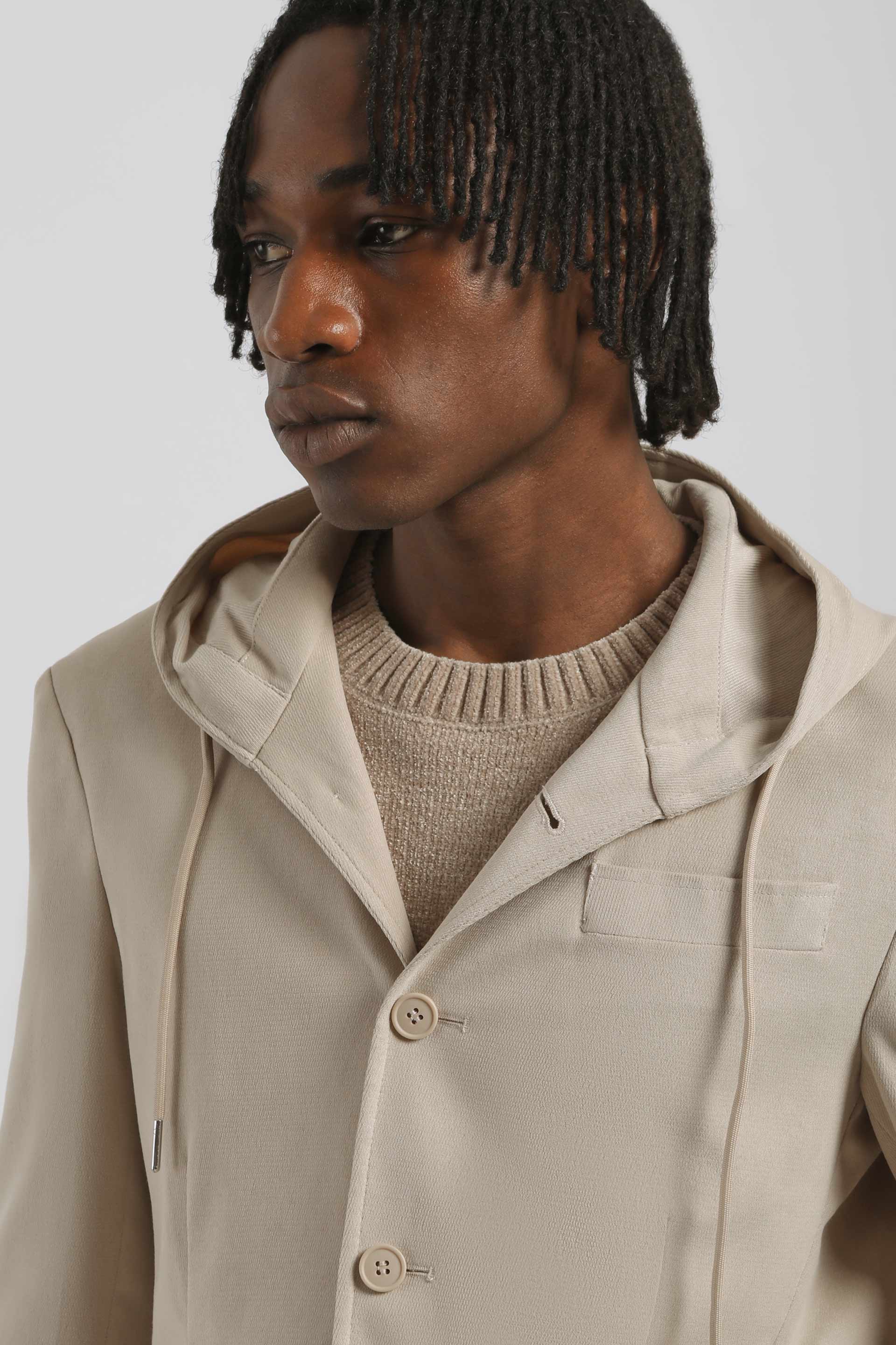 Giacca con cappuccio|Colore:Beige