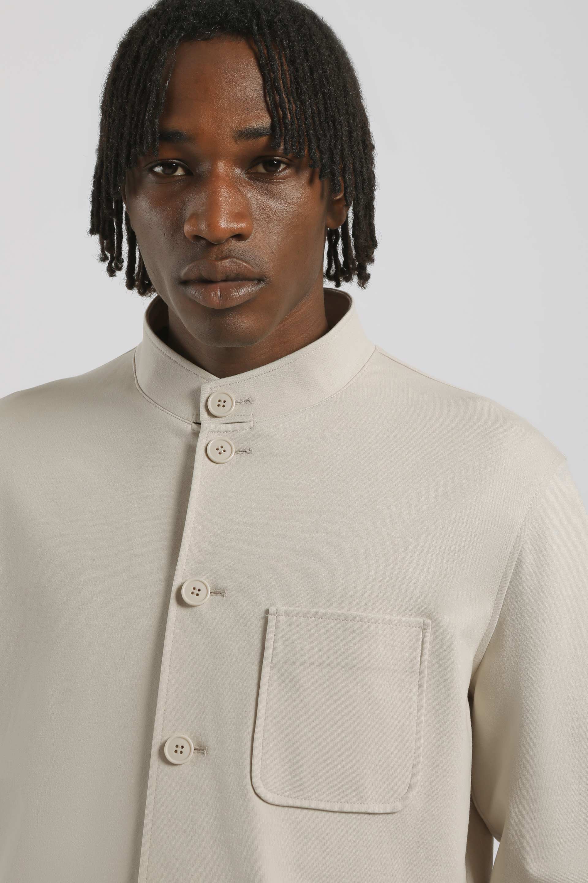 Giacca coreana con tasconi|Colore:Beige