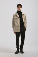 Giacca camicia con tasconi|Colore:Beige