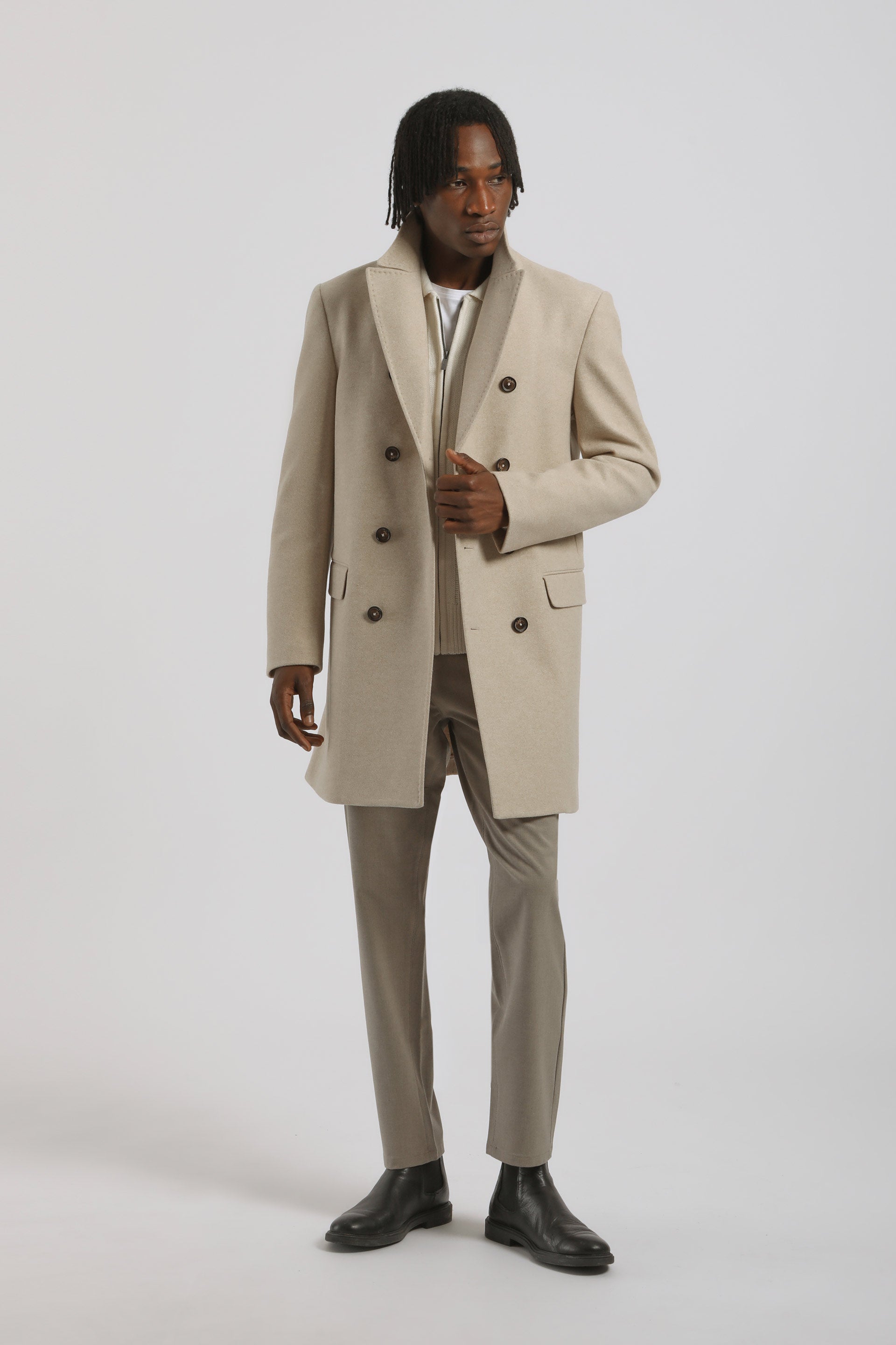 Cappotto doppio petto|Colore:Beige