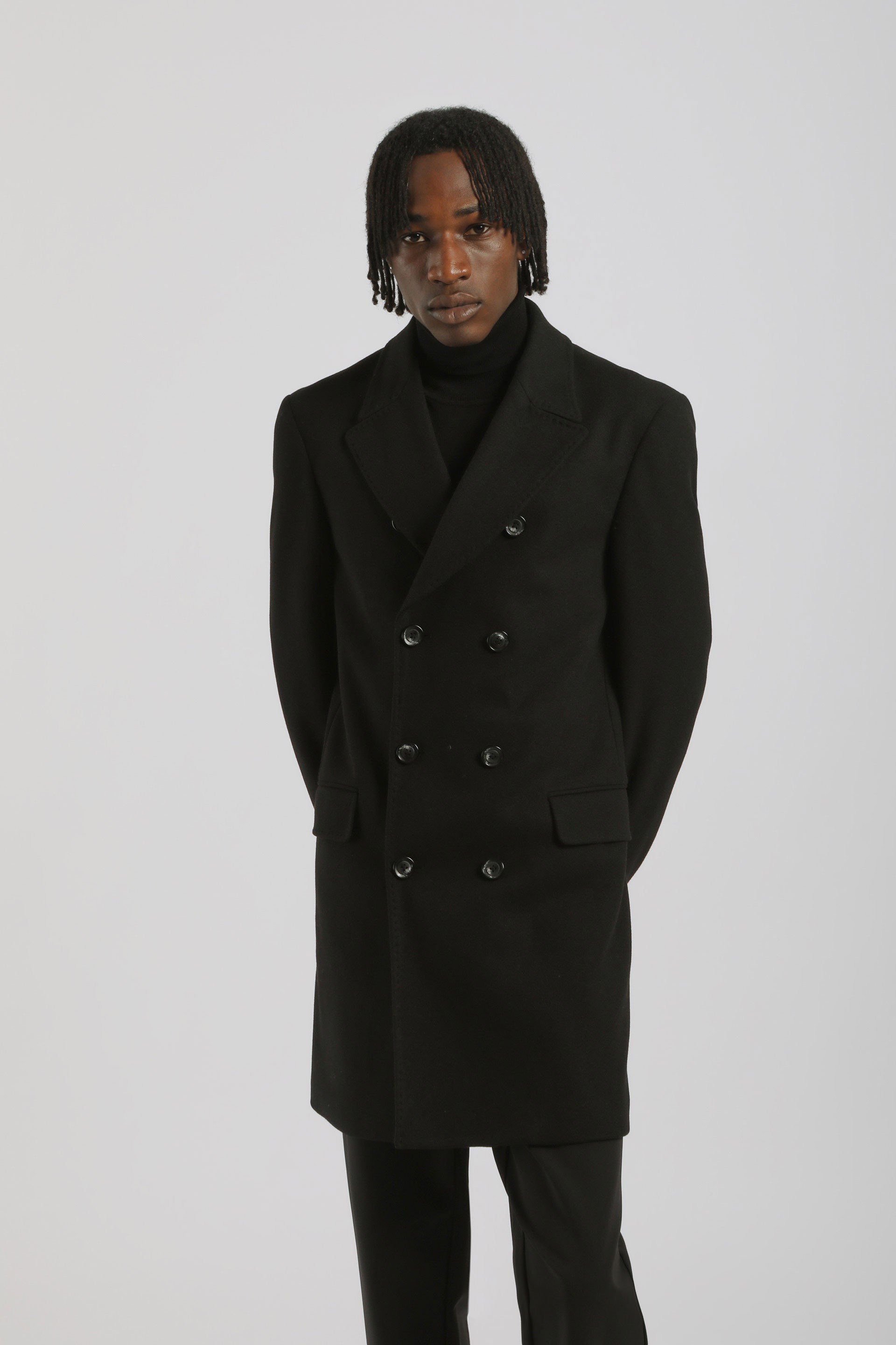 Cappotto doppio petto|Colore:Nero