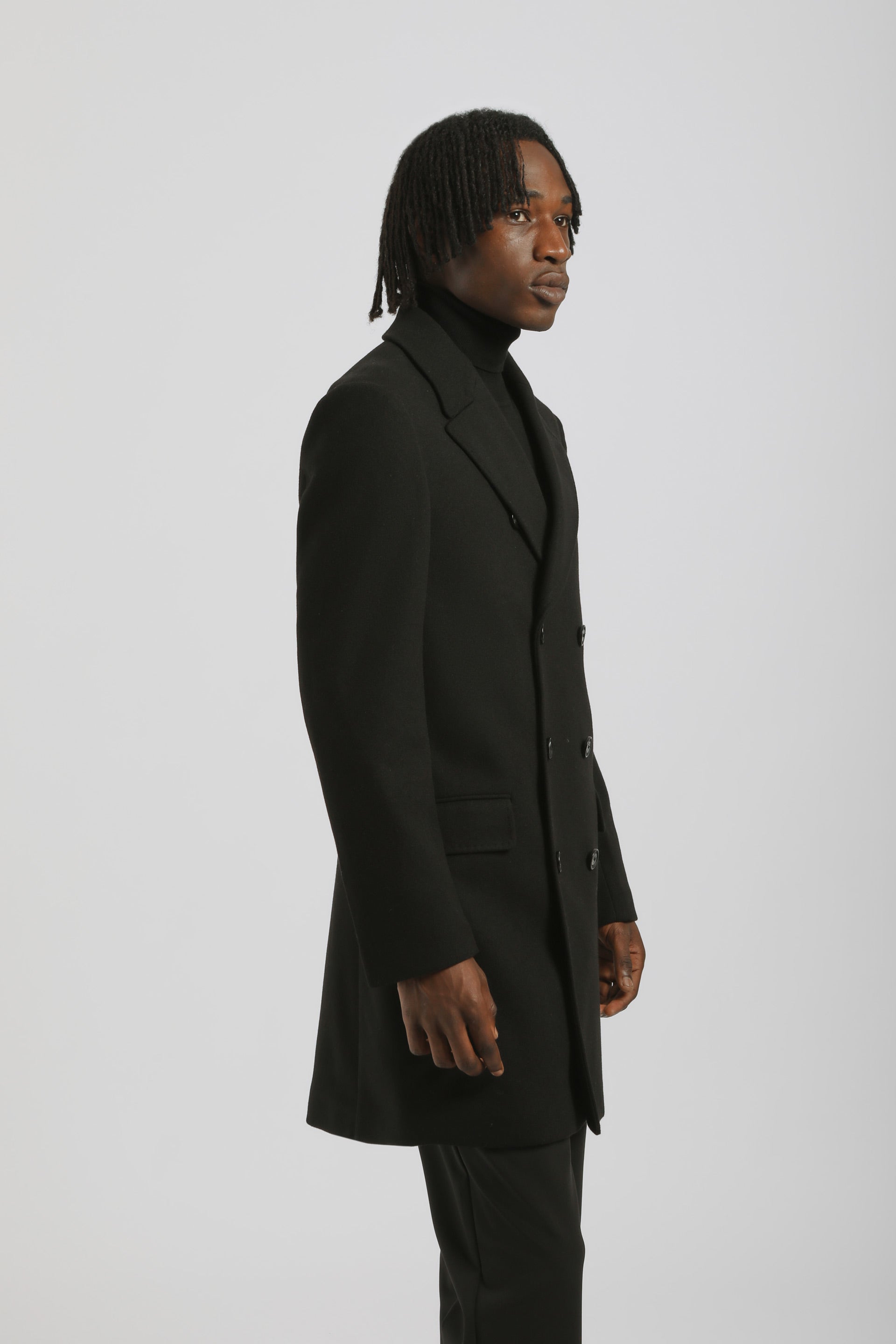 Cappotto doppio petto|Colore:Nero