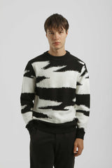 Maglia girocollo fantasia|Colore:Nero