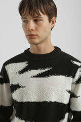Maglia girocollo fantasia|Colore:Nero