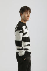 Maglia girocollo fantasia|Colore:Nero
