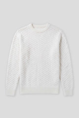 Maglia girocollo strutturata|Colore:Off white
