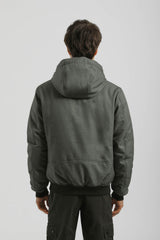 Bomber imbottito con cappuccio|Colore:Grigio melange