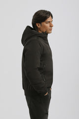Bomber imbottito con cappuccio|Colore:Nero