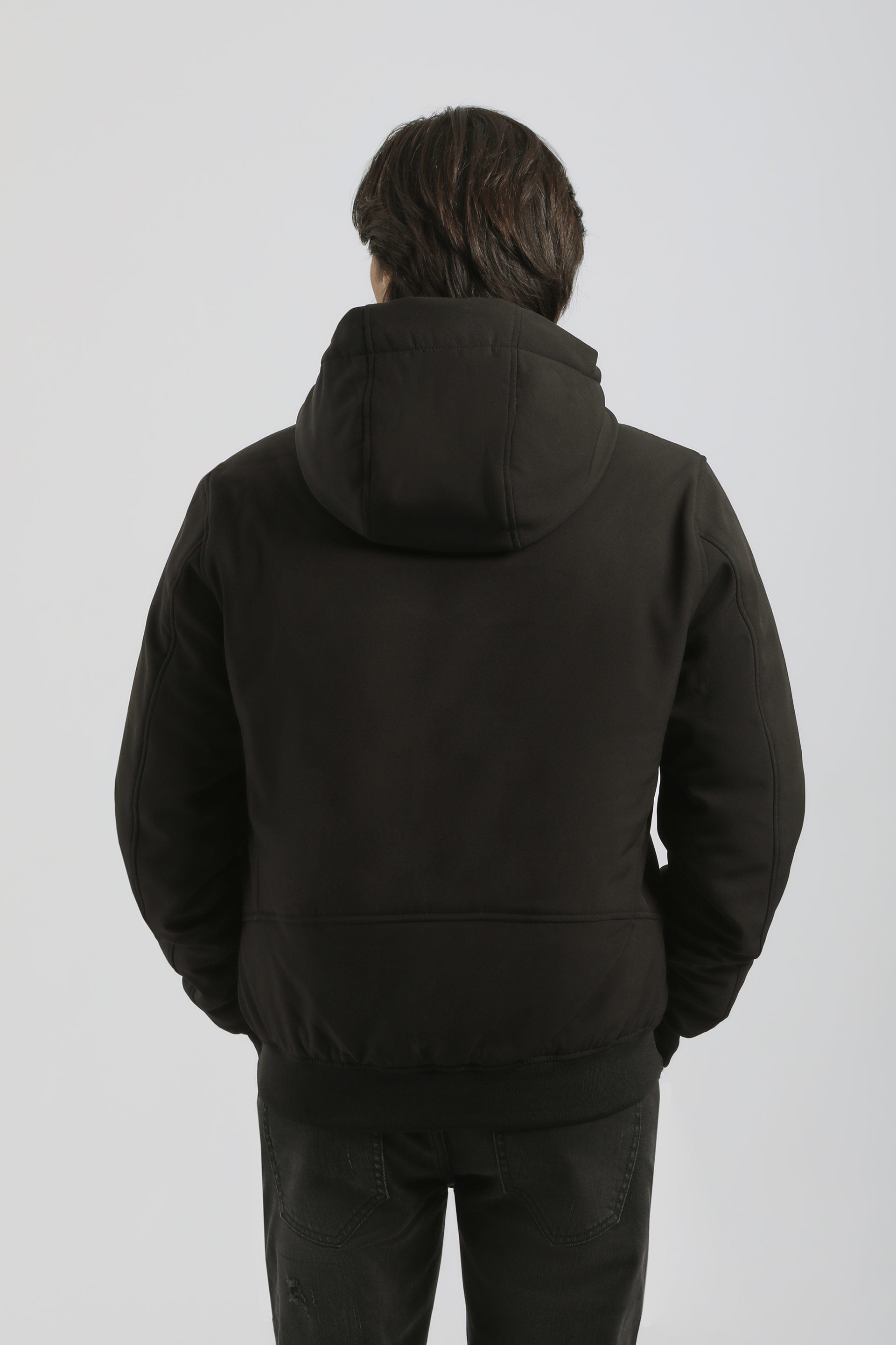 Bomber imbottito con cappuccio|Colore:Nero