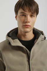 Bomber imbottito con cappuccio|Colore:Sabbia