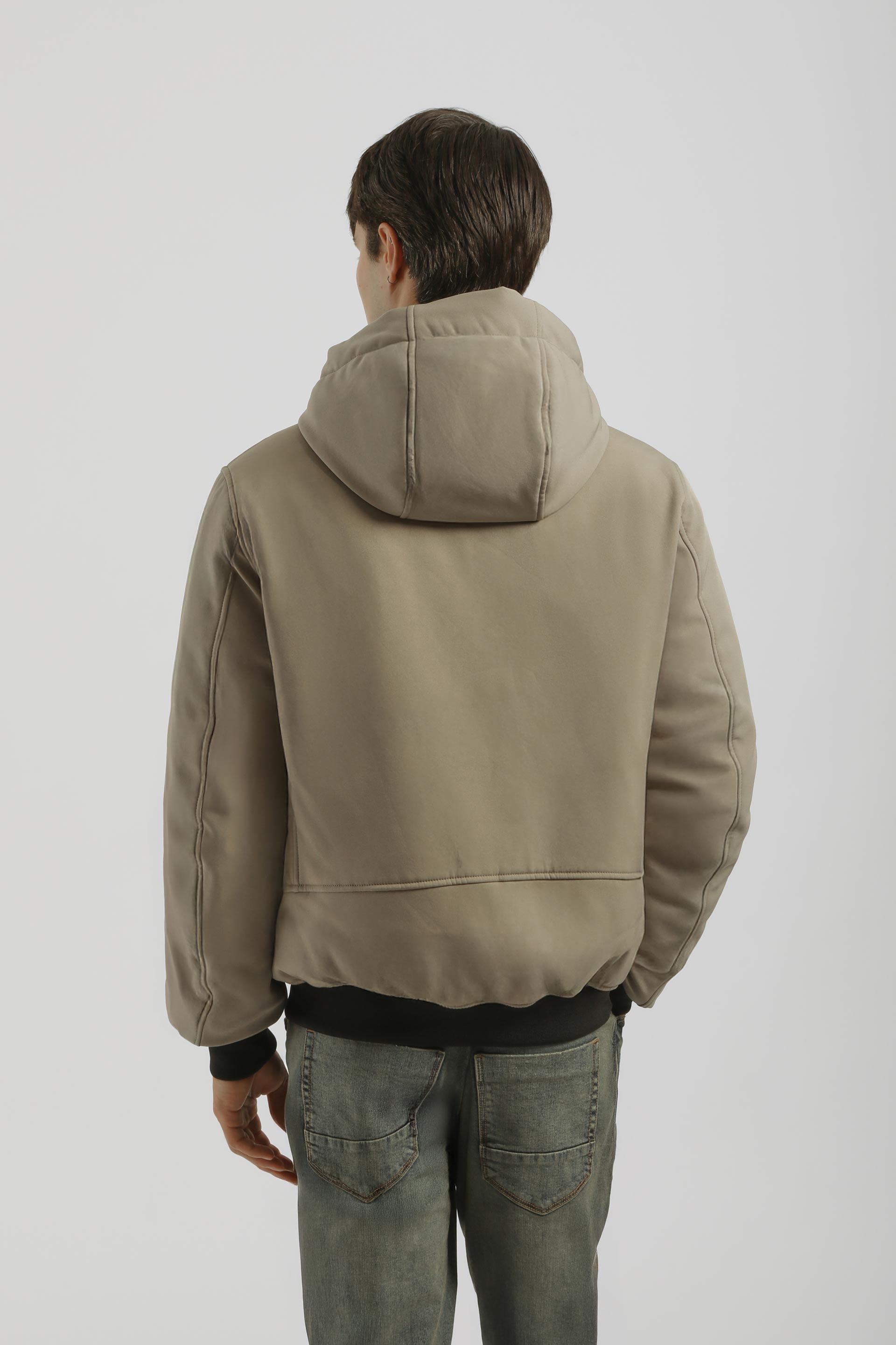 Bomber imbottito con cappuccio|Colore:Sabbia