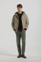 Bomber imbottito con cappuccio|Colore:Sabbia
