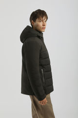 Giubbotto imbottito con cappuccio|Colore:Nero