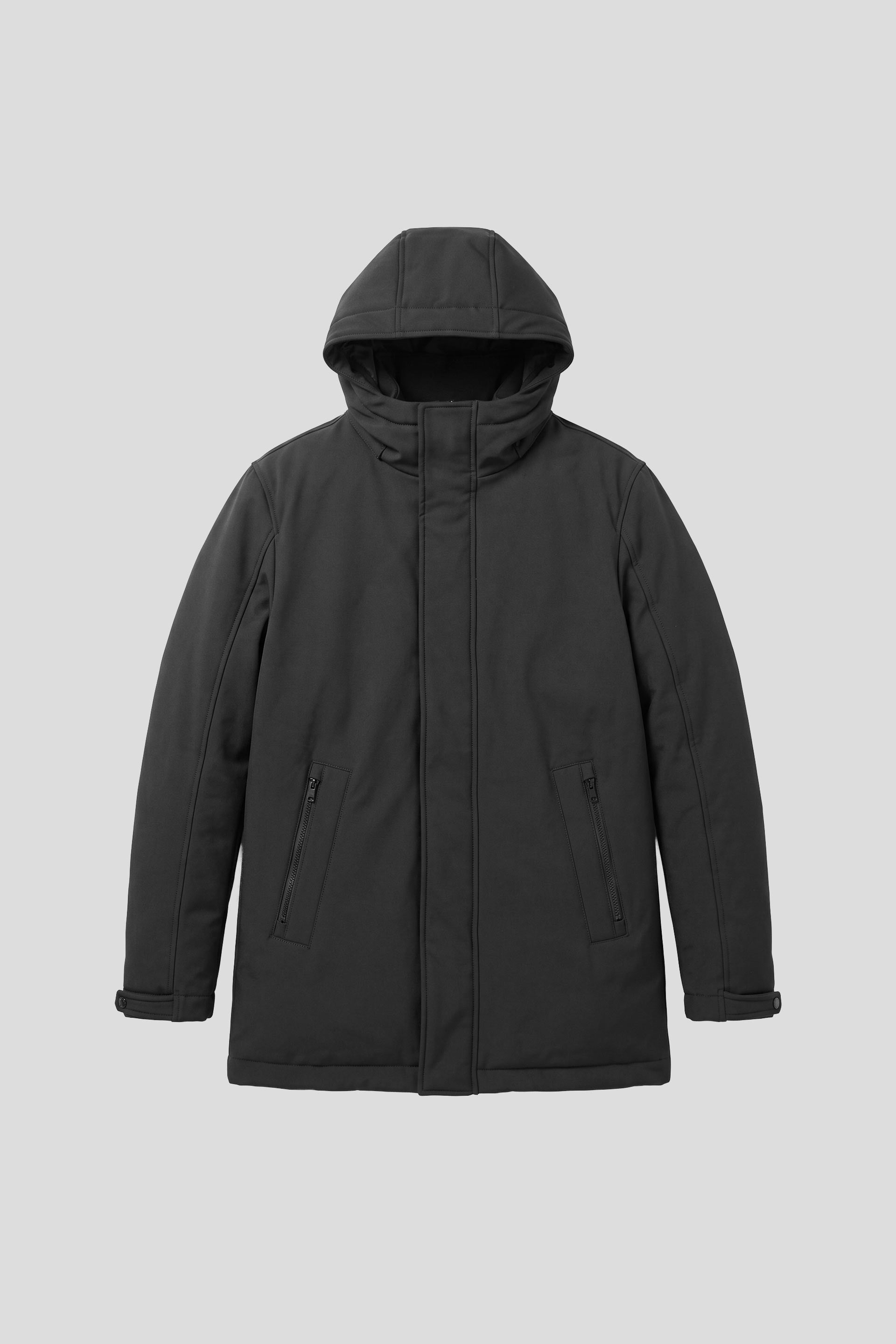 Giubbotto spolverino con cappuccio|Colore:Nero