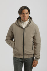 Bomber imbottito con cappuccio|Colore:Sabbia