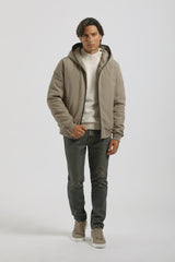 Bomber imbottito con cappuccio|Colore:Sabbia