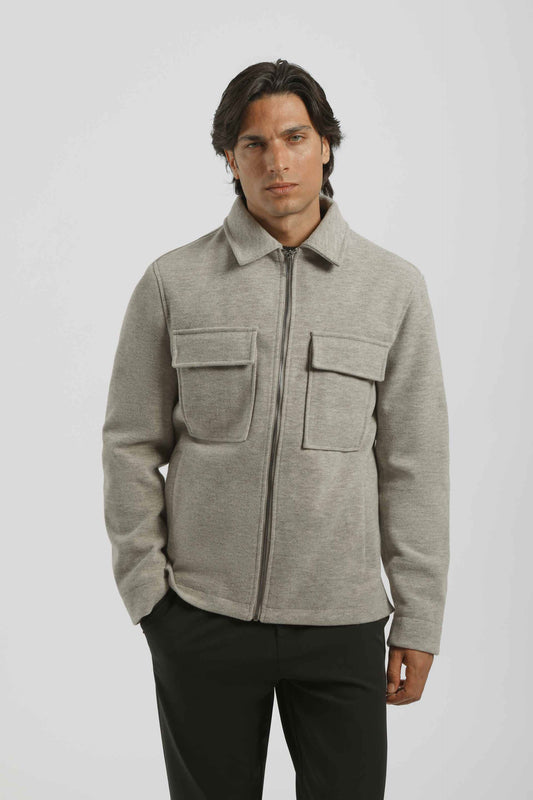 Giacca camicia in tessuto tecnico|Colore:Corda