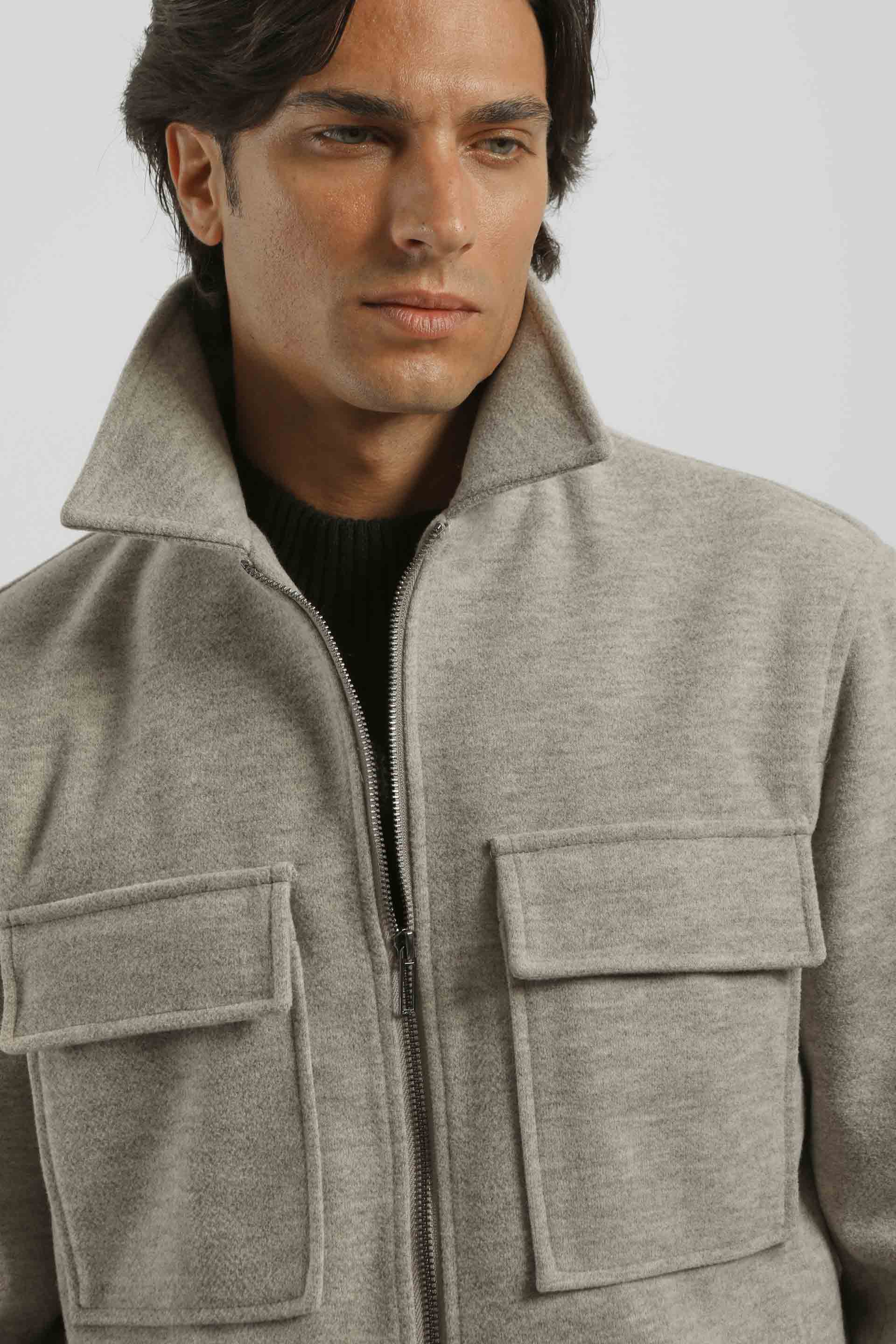 Giacca camicia in tessuto tecnico|Colore:Corda