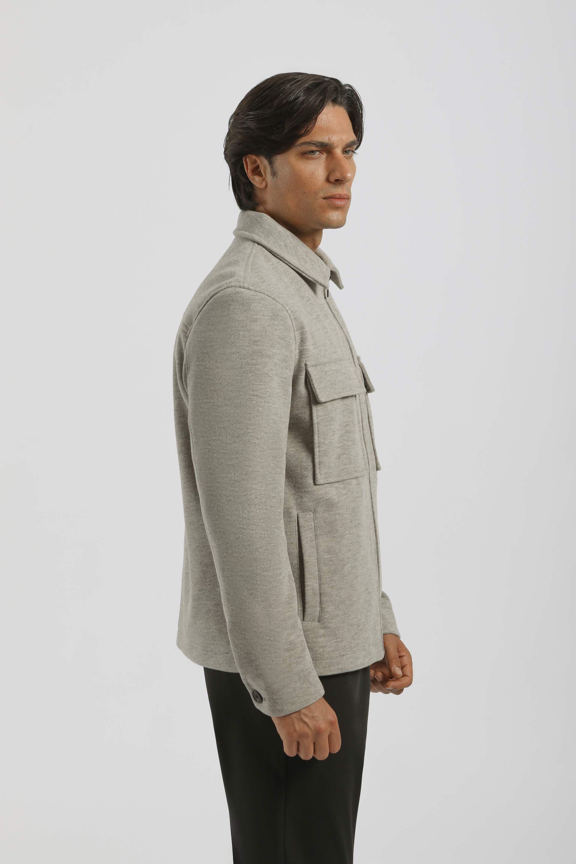 Giacca camicia in tessuto tecnico|Colore:Corda