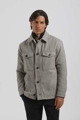 Giacca camicia con bottoni|Colore:Grigio