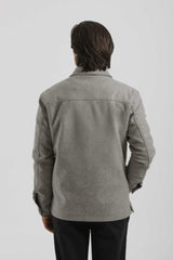 Giacca camicia con bottoni|Colore:Grigio
