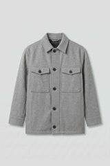 Giacca camicia con bottoni|Colore:Grigio