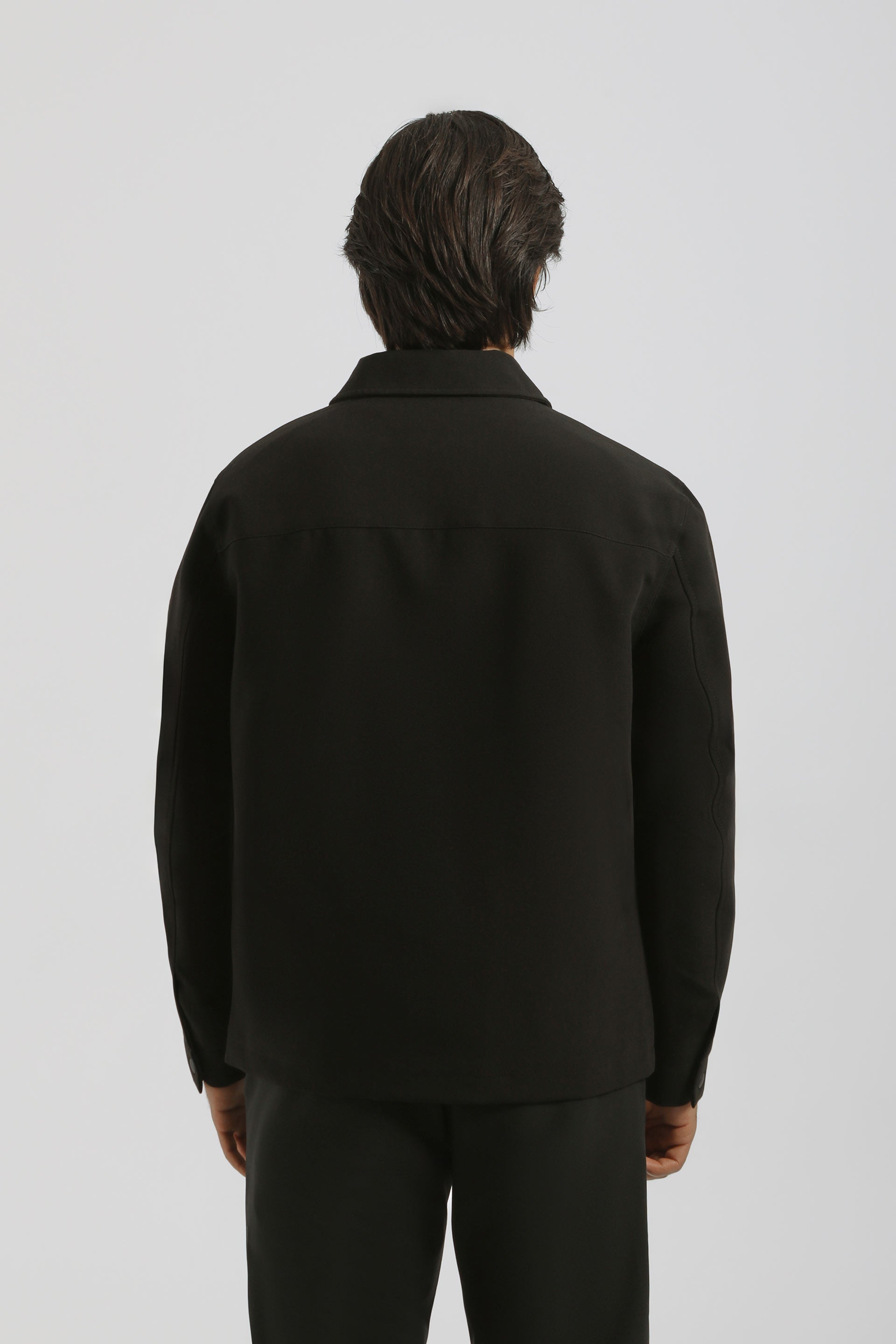 Giacca camicia in viscosa|Colore:Nero
