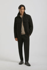 Giacca camicia in viscosa|Colore:Nero