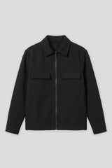 Giacca camicia in viscosa|Colore:Nero