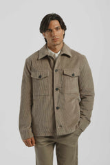 Giacca camicia in velluto|Colore:Sabbia
