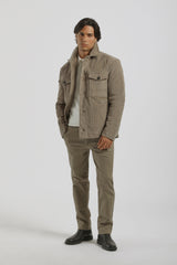 Giacca camicia in velluto|Colore:Sabbia