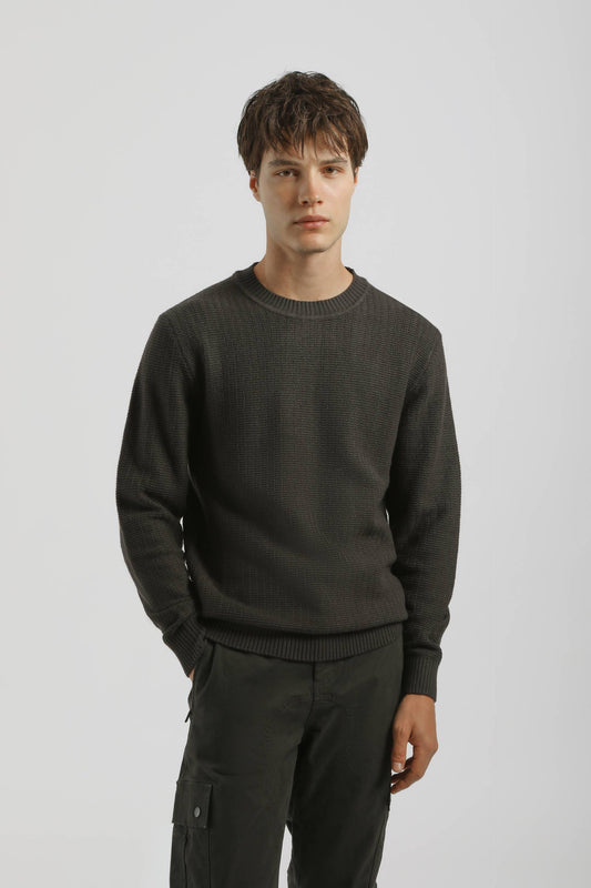 Maglia girocollo in viscosa|Colore:Grigio scuro