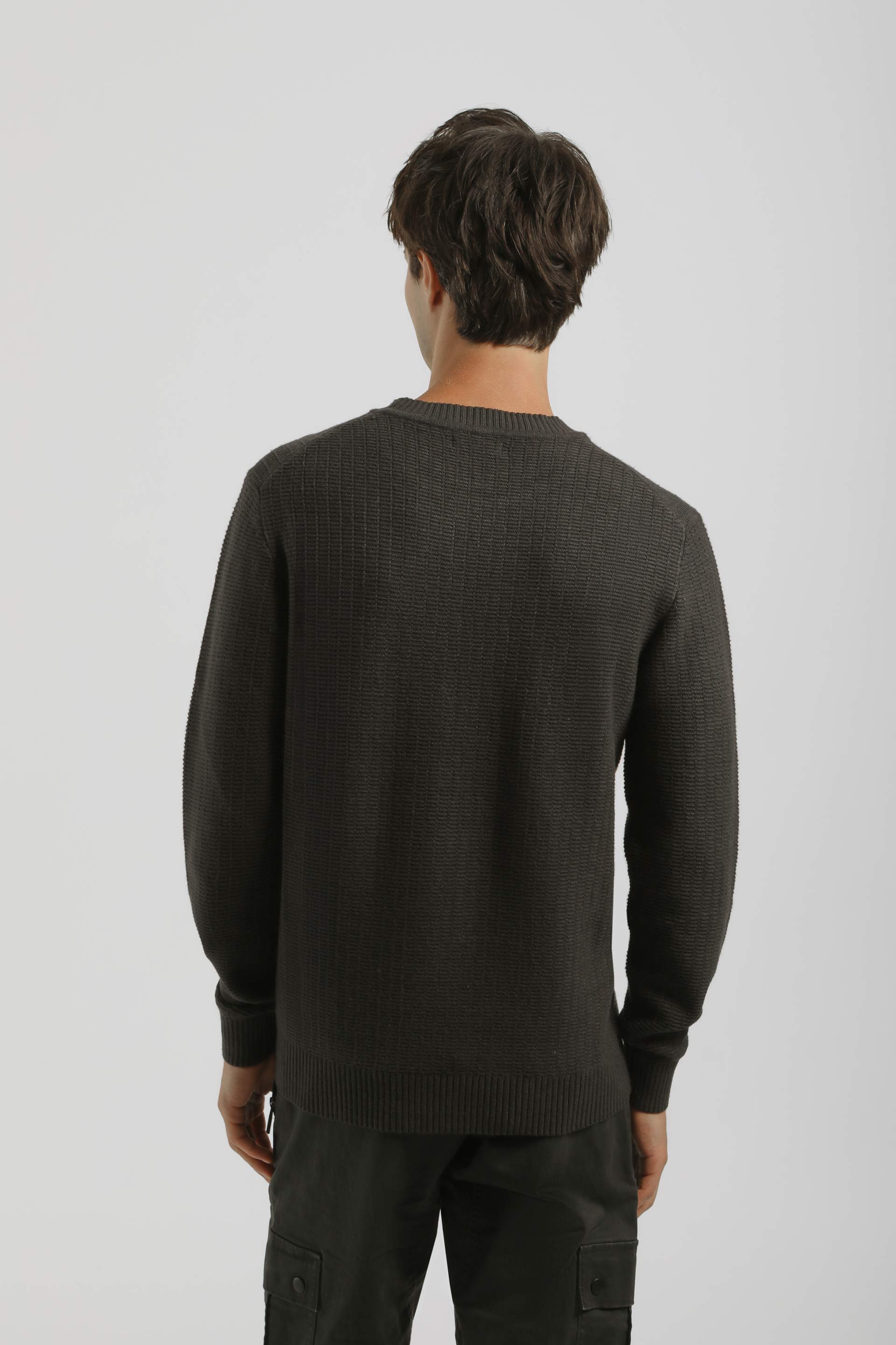 Maglia girocollo in viscosa|Colore:Grigio scuro