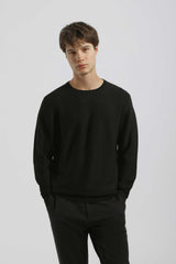Maglia girocollo in viscosa|Colore:Nero