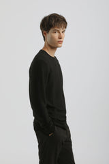 Maglia girocollo in viscosa|Colore:Nero