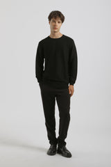 Maglia girocollo in viscosa|Colore:Nero