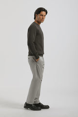 Pantaloni chino in cotone|Colore:Grigio perla