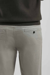Pantaloni chino in cotone|Colore:Grigio perla
