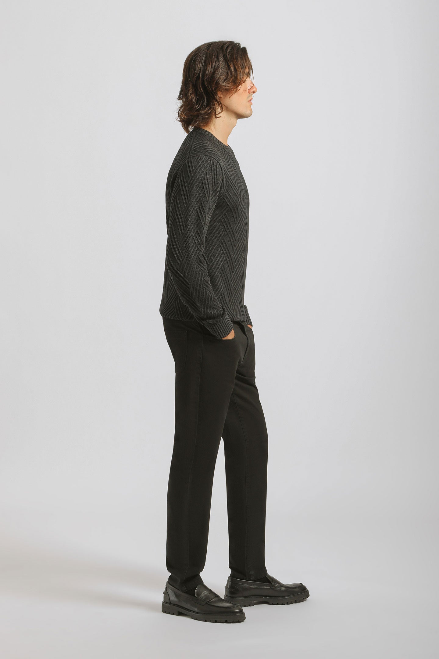 Pantaloni cinque tasche|Colore:Nero