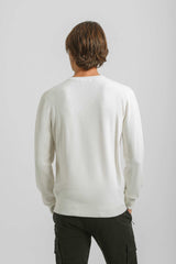 Maglia girocollo in viscosa|Colore:Off white