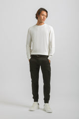 Maglia girocollo in viscosa|Colore:Off white
